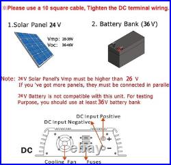 1400W MPPT Grid Tie Solar Inverter 24V/36V Battery Discharge Mode AC110V Output