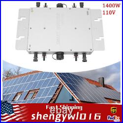 1400W Solar Micro Inverter Grid Tie MPPT Pure Sine Wave DC to AC 110V Waterproof