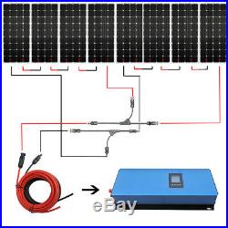 1500W Grid Tie Solar System Kit 8 pcs 195W Solar Panel & 2KW Grid Tie Inverter