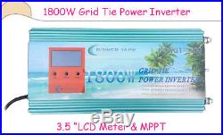 1800W Grid Tie Inverter 28V-48V DC/110V AC With 3.5LCD&MPPT For 24V Solar Panel