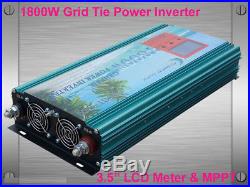 1800W Grid Tie Inverter 28V-48V DC/110V AC With LCD Meter & MPPT For Solar Panel