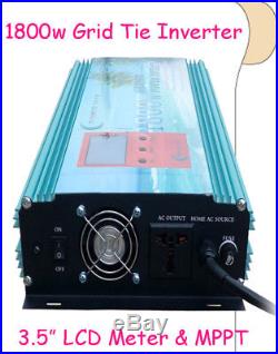 1800W Grid Tie Inverter 28V-48VDC/110VAC With LCD & MPPT Charger For Solar Panel