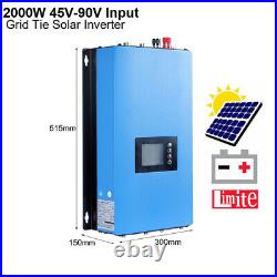 1KW 2KW Solar On Grid Tie Inverter & Power Limiter DC 22-65V/45-90V kit Home
