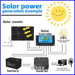 2000W Complete Solar Power Generator Battery Pack Portable Home 110V Grid System