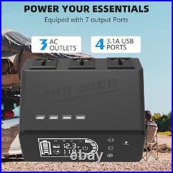 2000W Complete Solar Power Generator Battery Pack Portable Home 110V Grid System