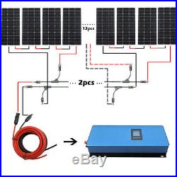 2000W Grid Tie Solar Kit 20pcs 100W Solar Panel With 2KW Power Inverter For Home