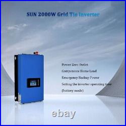 2000W Solar Grid Tie Inverter Power Limiter MPPT DC45-90V AC220V 50/60HZ Auto