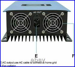 2000W Solar Grid Tie Inverter withPower Limiter Pure Sine Wave DC45-90V to AC230V