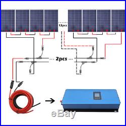 2000W Solar System 20pcs 100W Solar Panel & 2KW Grid Tie Inverter Charging Home