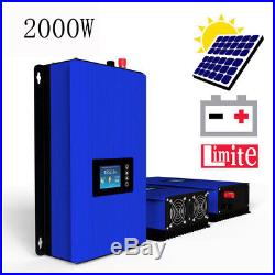 2000W Solar on Grid Tie Inverter with Power Limiter, MPPT PV System DC 45-90V