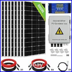 200W 400W 600W 800W Solar Panel Kit&Battery and Inverter for Off Grid Home RV