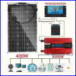 220v Solar Power System 400w Solar Panel Battery Charger 220v/3000w Inverter Kit