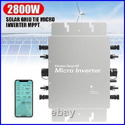 2800W 4 Channels MPPT Micro Grid Tie Solar Inverter Power Converter IP65 LLC PWM