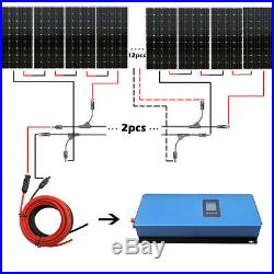 2KW Grid Tie Solar Kit 20 pcs 100W Mono Solar Panel With 2000W Inverter For Home
