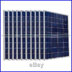 2KW Home Grid Tie System 20pcs 100W Solar Panel & Solar Power Inverter Home US