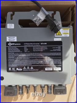 3 new units APsystems QT2-208 Microinverter 1728W 3-Phase Grid-Tie Solar AC
