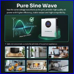 3000W 24V Solar Inverter Hybrid Off Grid 110V 100A MPPT Home Systems SANDISOLAR