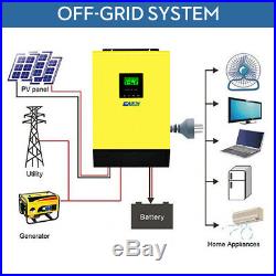 3000W Grid Tied Inverter 48V 220V Hybrid Solar inverter 450Vdc PV Input 60A MPPT