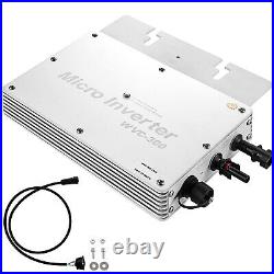 300W 110V MPPT Solar Grid Tie Micro Inverter Self-Cooling Silver White