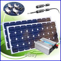 400 W Grid Tie Inverter + 12V 200 Watt Mono Solar Panel (2 x 100W) + Z Mounting