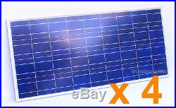 400 Watt GRID TIE INVERTER + 12V 400 Watt Poly SOLAR PANEL (4x 100W)+ Z Mounting