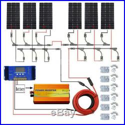 400W 500W 600W Watt Off Grid Kit 100W Solar Panel & 1KW Pure Sine Inverter Kit