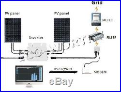 400W Grid Tie Solar System 4pcs 100W Solar Panel with Waterproof 110V Inverter