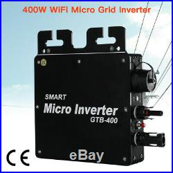 400W MPPT Solar Grid Tie Micro Inverter Pure Sine Wave Waterproof IP65 Portable