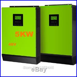 5000W 48Vdc Grid Tie Inverter 2 MPPT 220V 120A Hybrid Solar Inverter Max Solar