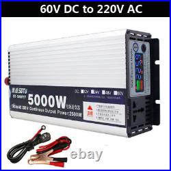 5000W Pure Sine Wave Inverter Power Converter DC 12/24/48/60V to AC 220V Travel