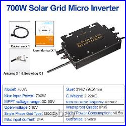 500W 600W 700W 800W Solar Micro Inverter Grid Tie MPPT Charge Optional Wifi 120V