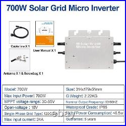 500W 600W 700W 800W Solar Micro Inverter Grid Tie MPPT Charge Optional Wifi 120V