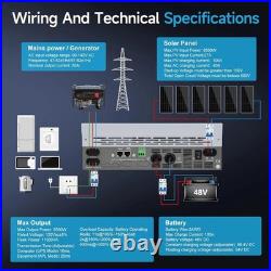5500W Solar Hybrid Inverter 48V Pure Sine Wave Off-Grid MPPT Charge Controller