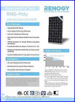 5kw home solar panel kit, grid tie inverter, polysilicon solar cells