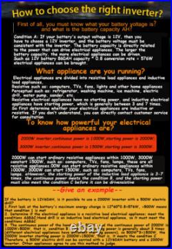 6000W 12000W Pure Sine Wave Inverter Solar Off Grid 48V to 220V 60hz US Socket