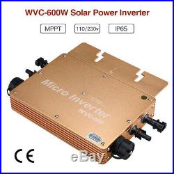 600W 110V/230V MPPT Micro Solar Inverter Pure Sine Wave For Solar Panel Compact