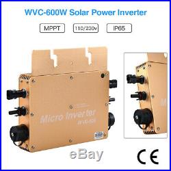 600W 110V/230V MPPT Micro Solar Inverter Pure Sine Wave For Solar Panel Compact