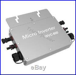 600W 1200W Waterproof IP65 MPPT Solar Grid Tie Inverter DC 22-50V to AC110/220V