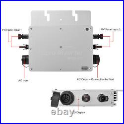 600W 230V Micro Inverter Power MPPT Grid Tie Pure Sine Wave Waterproof HS1347