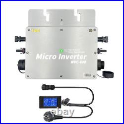600W Grid Tie Inverter MPPT DC28-50V AC230V Solar Pure Sine Wave Inverter LCD