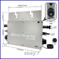 600W Grid Tie Inverter MPPT DC28-50V AC230V Solar Pure Sine Wave Inverter LCD