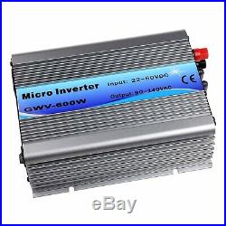 600W Grid Tie Inverter Stackable MPPT DC22-60V to AC110V Pure Sine Wave Inverter
