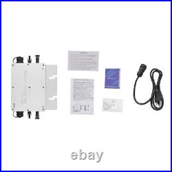 600W Grid Tie MPPT Pure Sine Wave DC to Waterproof Solar Micro Inverter Silver