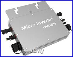 600W Micro Inverter Grid Tie Inverter DC 22-50V to AC 220V Waterproof IP65 MPPT