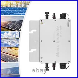 600W Micro Inverter Silver Solar Powered Grid Tie MPPT Waterproof Self-cooling