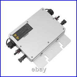 600W Micro Inverter Silver Solar Powered Grid Tie MPPT Waterproof Self-cooling