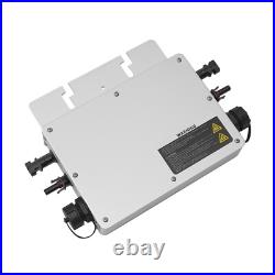 600W Micro Inverter Silver Solar Powered Grid Tie MPPT Waterproof Self-cooling