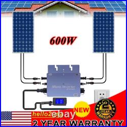 600W Solar Micro Inverter Grid Tie MPPT Pure Sine Wave DC to AC Waterproof New