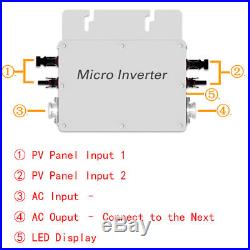 600W Waterproof Micro Grid Tie Inverter DC22-50V Pure Sine Wave Inverter