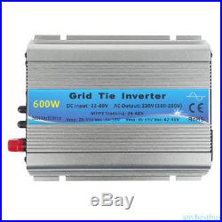 600W Watt Micro Grid Tie Solar Power Inverter Solar Panel Pure Wave MPPT NEW